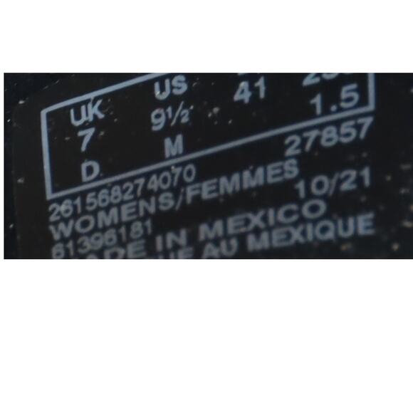 Clarks Cora Poppy Black Leather Slip on Shoes Comfort Flat Loafer Womens 9.5 - Picture 7 of 7